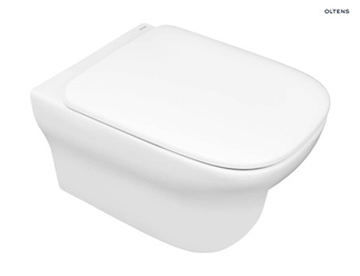 Závesná záchodová misa OLTENS Gulfoss 42003000 PureRim bez okraja biela
