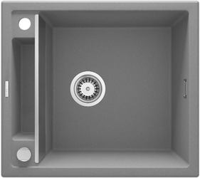 Žulový kuchynský drez bez odkvapkávača DEANTE Magnetic ZRM S103, 56 x 50 cm, kovovo šedá